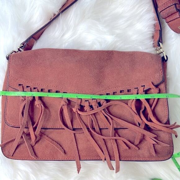 Rebecca Minkoff Rapture Leather Crossbody Shoulder Purse with Fringe - Picture 4 of 12